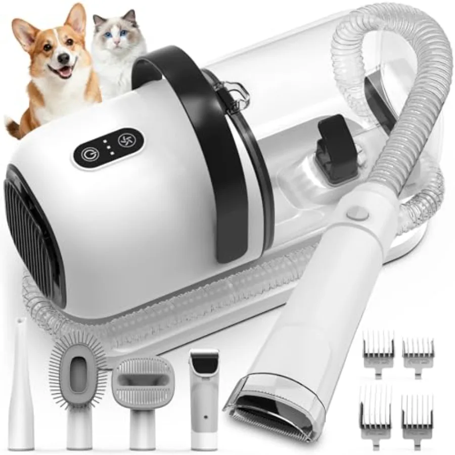 Dog Grooming Vacuum All-in-One Pet Grooming Kit with Hair Clipper and Shedding Brush Low Noise 12 000Pa Dog Hair Remover Vacuum
Dog Grooming Vacuum All-in-One Pet Grooming Kit with Hair Clipper and Shedding Brush Low Noise 12 000Pa Dog Hair Remover Vacuum
