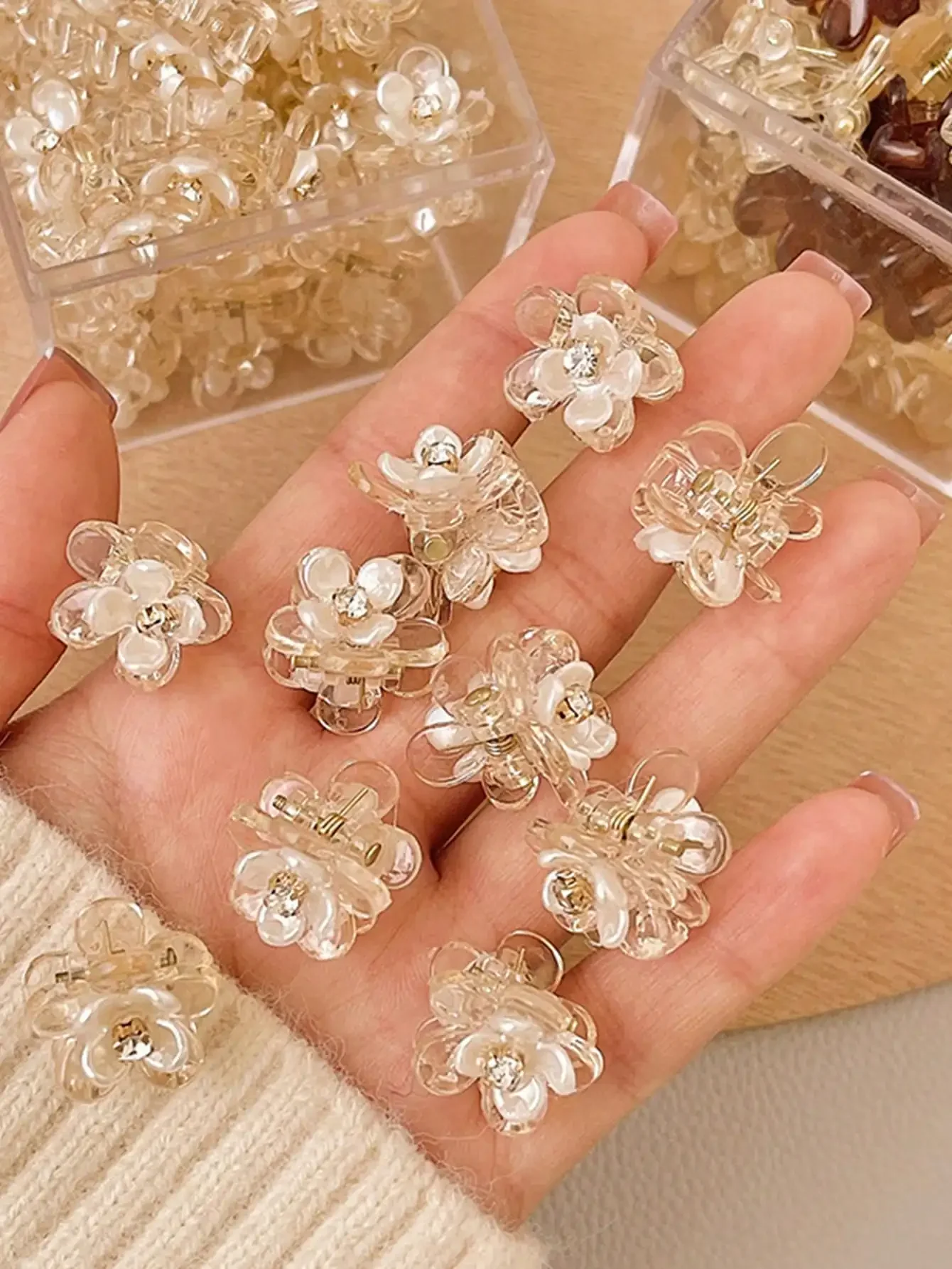 10pcs Flower Rhinestone Mini Hair Clip For Women Elegant Princess Style Hairpin
10pcs Flower Rhinestone Mini Hair Clip For Women Elegant Princess Style Hairpin
