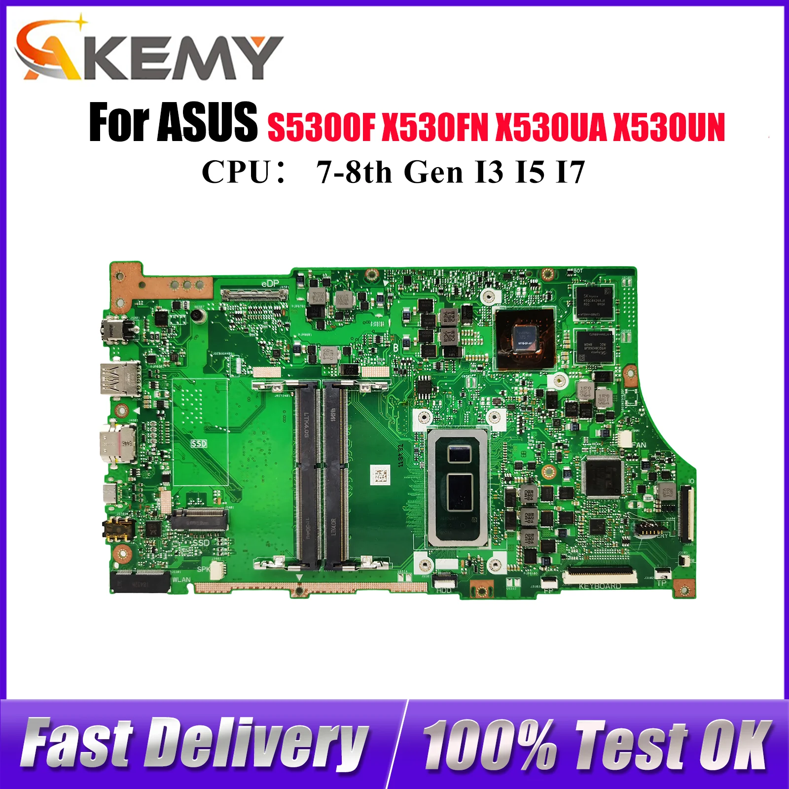X530FN Материнская плата для ноутбука ASUS VivoBook X530FN K530F X530UA X530UN S5300F S530F X530F Материнская плата для ноутбука с процессором I3 I5 I7
X530FN Материнская плата для ноутбука ASUS VivoBook X530FN K530F X530UA X530UN S5300F S530F X530F Материнская плата для ноутбука с процессором I3 I5 I7