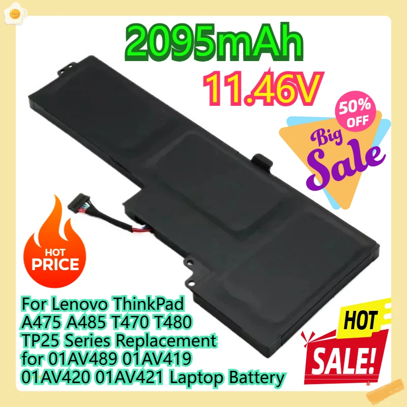 Для Lenovo ThinkPad A475 A485 T470 T480 TP25 Series Замена для 01AV489 01AV419 01AV420 01AV421 Аккумулятор для ноутбука 11,46 В 24 Втч
Для Lenovo ThinkPad A475 A485 T470 T480 TP25 Series Замена для 01AV489 01AV419 01AV420 01AV421 Аккумулятор для ноутбука 11,46 В 24 Втч
