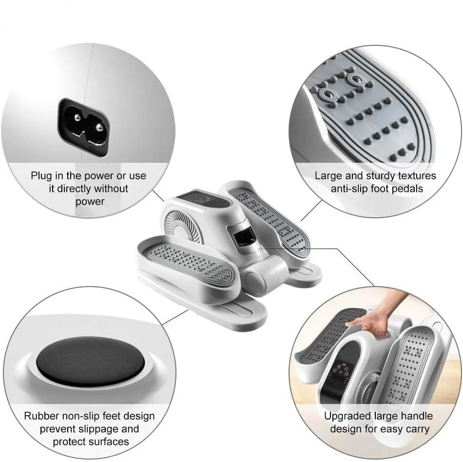 Fully Assembled Compact Elliptical Machine Under Desk Pedal Exerciser with Touch Screen Display Remote Control & Non-Slip Pedals
Fully Assembled Compact Elliptical Machine Under Desk Pedal Exerciser with Touch Screen Display Remote Control & Non-Slip Pedals