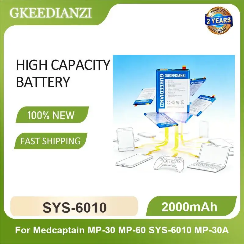 Battery For Medcaptain MP-30 MP-60 SYS-6010 MP-30A
Battery For Medcaptain MP-30 MP-60 SYS-6010 MP-30A