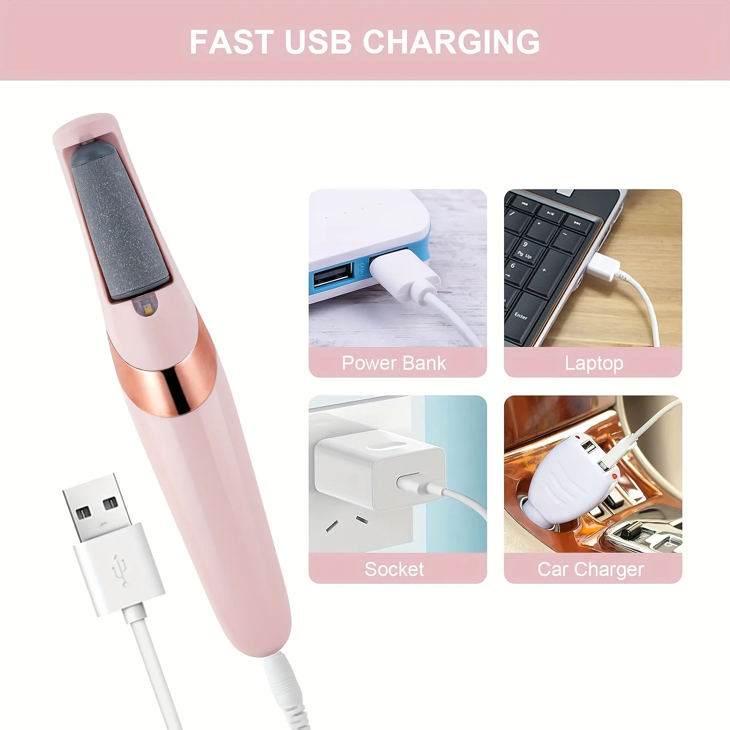 Rechargeable Electric Foot Callus Remover Pedicure Foot File Machine with 2 Replacement Sanding Heads USB Charging Dead Hard Cracked Skin Exfoliator Foot Care Tool for Home Salon
Rechargeable Electric Foot Callus Remover Pedicure Foot File Machine with 2 Replacement Sanding Heads USB Charging Dead Hard Cracked Skin Exfoliator Foot Care Tool for Home Salon