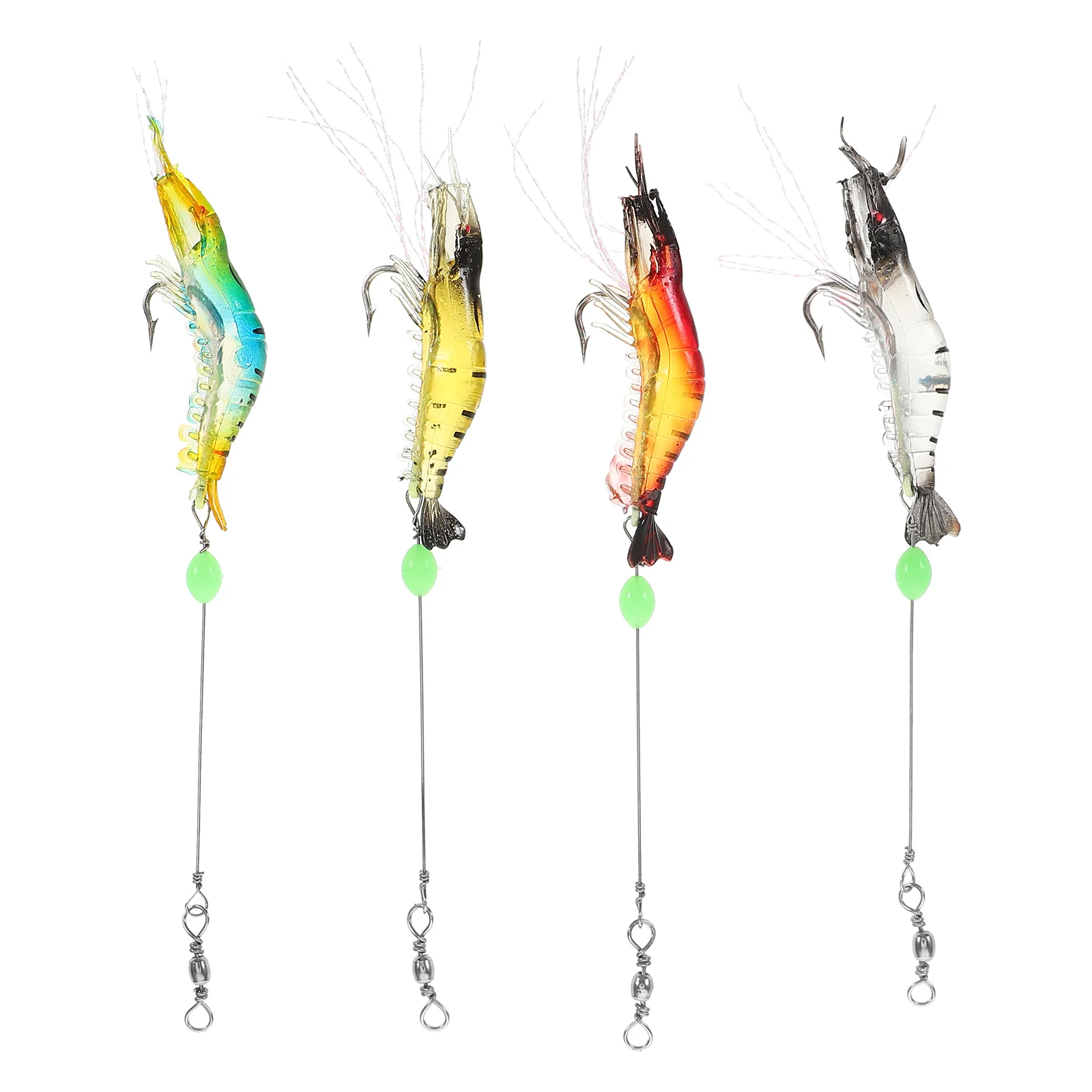 4 Pcs Soft Bait Glow-in-the-dark Shrimp Fishing with Swivel Lure Silica Gel Luminous
4 Pcs Soft Bait Glow-in-the-dark Shrimp Fishing with Swivel Lure Silica Gel Luminous