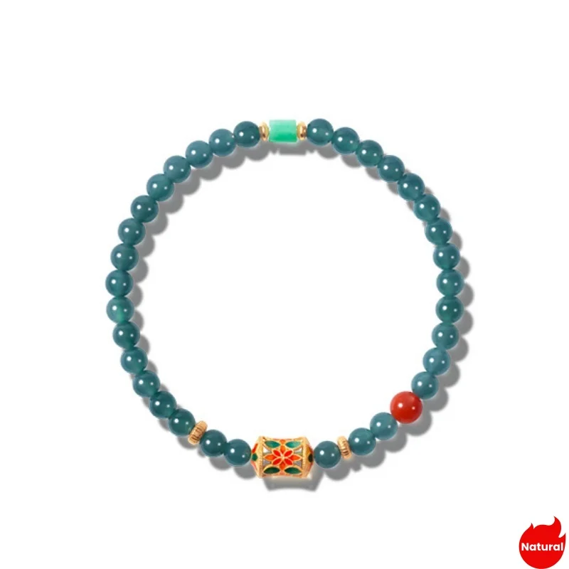 Натуральные браслеты из нефрита Гватемалы с голубой водой S925, посеребренные, с золотой эмалью, бусины-бочонки, ручная веревка, ювелирные изделия, оптовая продажа
Натуральные браслеты из нефрита Гватемалы с голубой водой S925, посеребренные, с золотой эмалью, бусины-бочонки, ручная веревка, ювелирные изделия, оптовая продажа