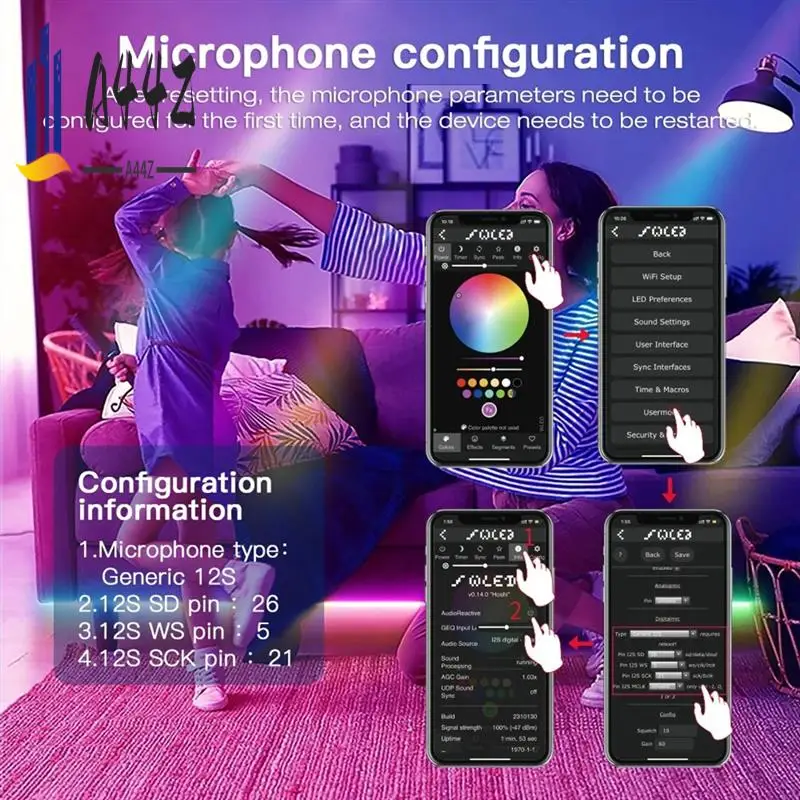 A44Z-GLEDOPTO ESP32 WLED Контроллер светодиодной ленты Микрофон UART Загрузка музыкального звука Динамический RGB DIY Wi-Fi WS2811 WS2812 SK6812
A44Z-GLEDOPTO ESP32 WLED Контроллер светодиодной ленты Микрофон UART Загрузка музыкального звука Динамический RGB DIY Wi-Fi WS2811 WS2812 SK6812