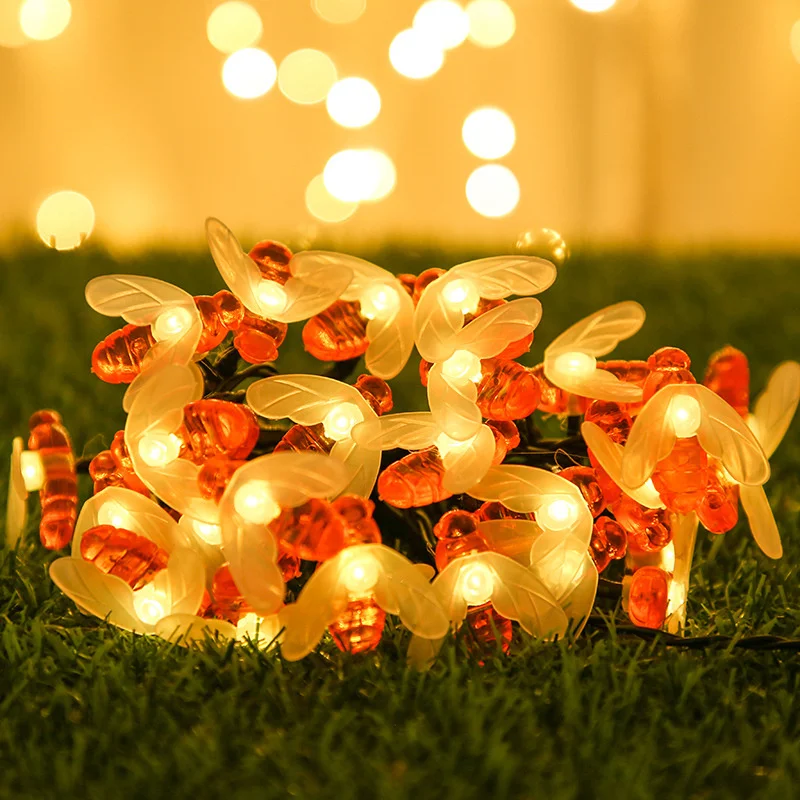 New Solar Powered Cute Honey Bee Led String Fairy Light 5/7/12M Bee Outdoor Garden Fence Patio Christmas Garland Lights
New Solar Powered Cute Honey Bee Led String Fairy Light 5/7/12M Bee Outdoor Garden Fence Patio Christmas Garland Lights