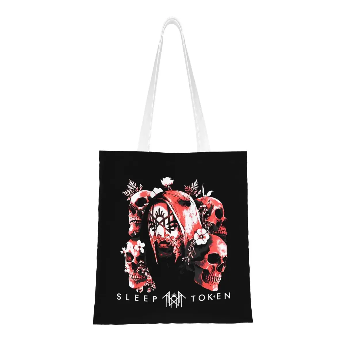 Metal Band Sleep-Tokens Tote Bags Women Handbag Foldable College Shoulder Bag Printed Shopping Bag
Metal Band Sleep-Tokens Tote Bags Women Handbag Foldable College Shoulder Bag Printed Shopping Bag