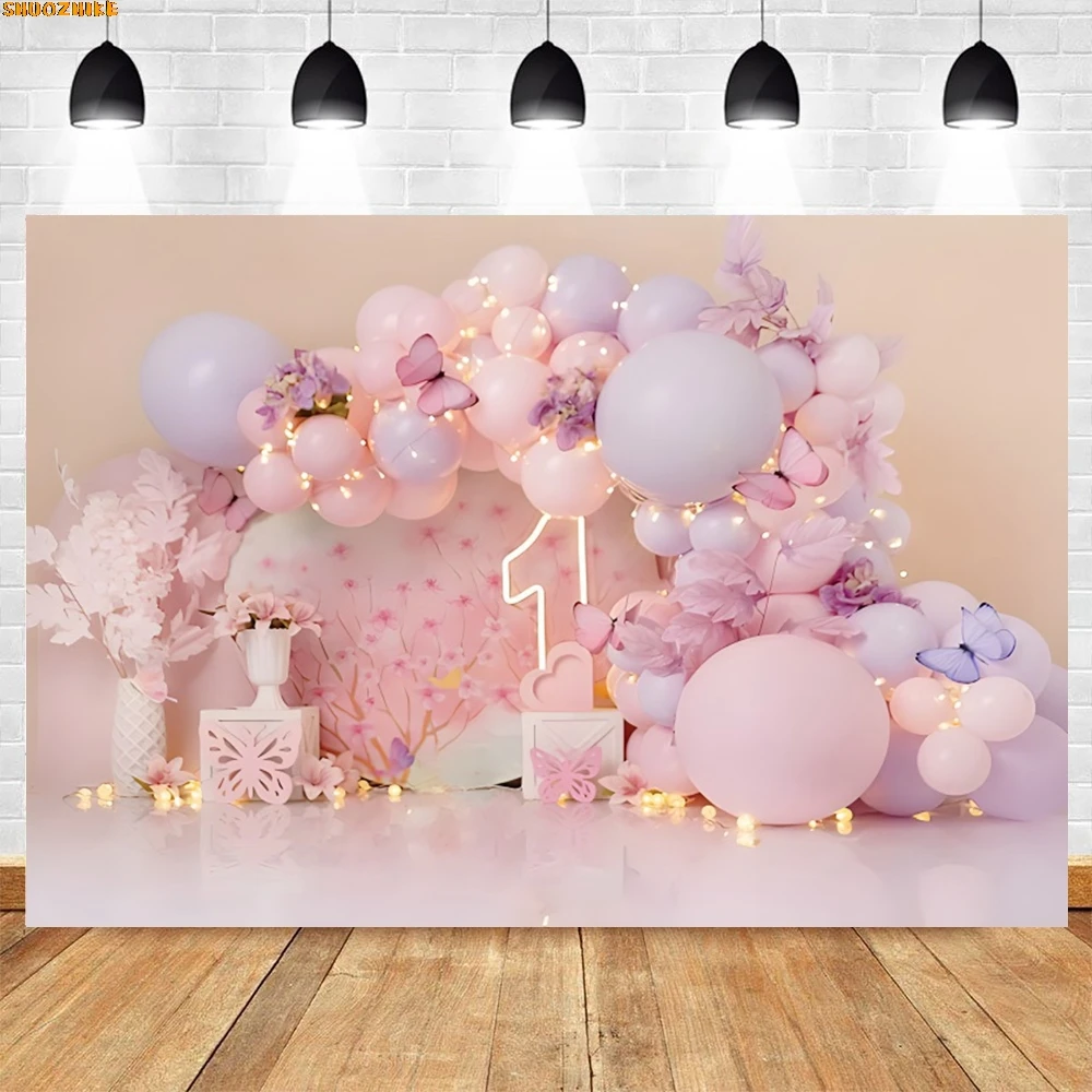 Baby 1st Birthday Backdrop for Photography Colorful Balloon Arch Candy Castle Butterfly Kids Portrait Cake Smash Background Prop
Baby 1st Birthday Backdrop for Photography Colorful Balloon Arch Candy Castle Butterfly Kids Portrait Cake Smash Background Prop