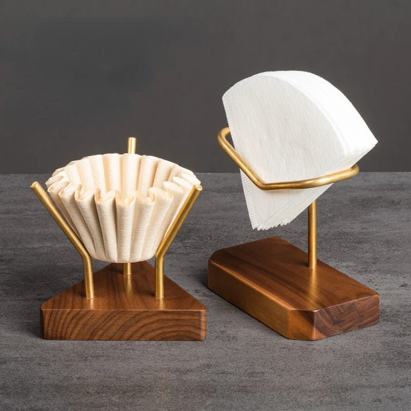 Wood Brass Black Walnut Storage Rack Coffee Filter Coffee Paper Holder English Style
Wood Brass Black Walnut Storage Rack Coffee Filter Coffee Paper Holder English Style
