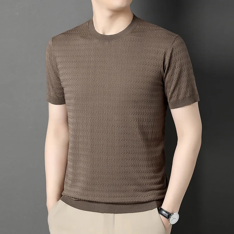 Naizaiga Lyocell Cotton Silk Blending O-neck Short Sleeve Jacquard Weave Short Sleeve Men Summer T-shirt Pullovers YC86
Naizaiga Lyocell Cotton Silk Blending O-neck Short Sleeve Jacquard Weave Short Sleeve Men Summer T-shirt Pullovers YC86