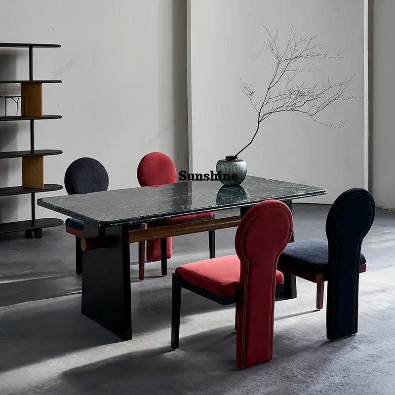 Italian high-end natural marble dining table, villa dining tableTJ
Italian high-end natural marble dining table, villa dining tableTJ