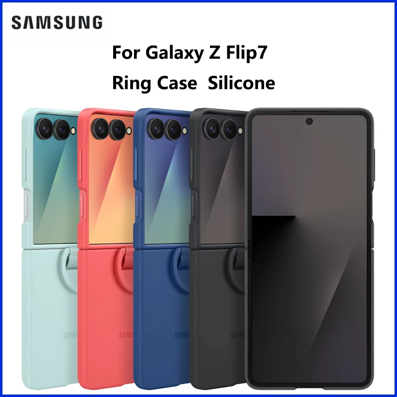 Оригинальный силиконовый защитный чехол-кольцо Samsung ZFlip7 для складного смартфона с держателем-кольцом EF-PF766
Оригинальный силиконовый защитный чехол-кольцо Samsung ZFlip7 для складного смартфона с держателем-кольцом EF-PF766