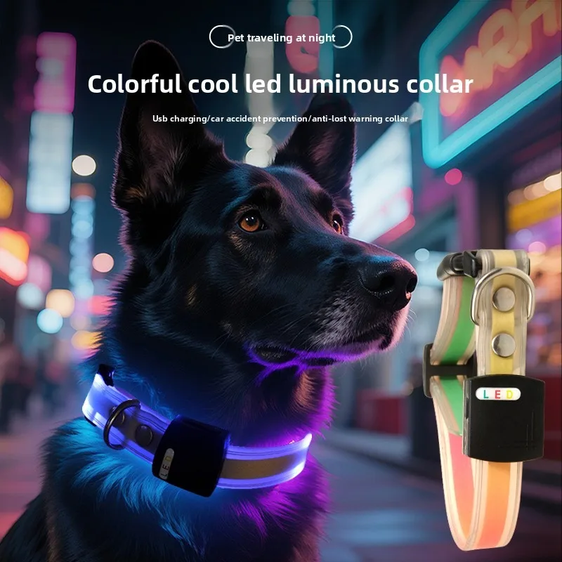 Usb Charging Glowing Dog Collar Adjustable Flashing Led LightBright For Dog Cat Waterproof Anti-Lost Safety Collar Traction rope
Usb Charging Glowing Dog Collar Adjustable Flashing Led LightBright For Dog Cat Waterproof Anti-Lost Safety Collar Traction rope