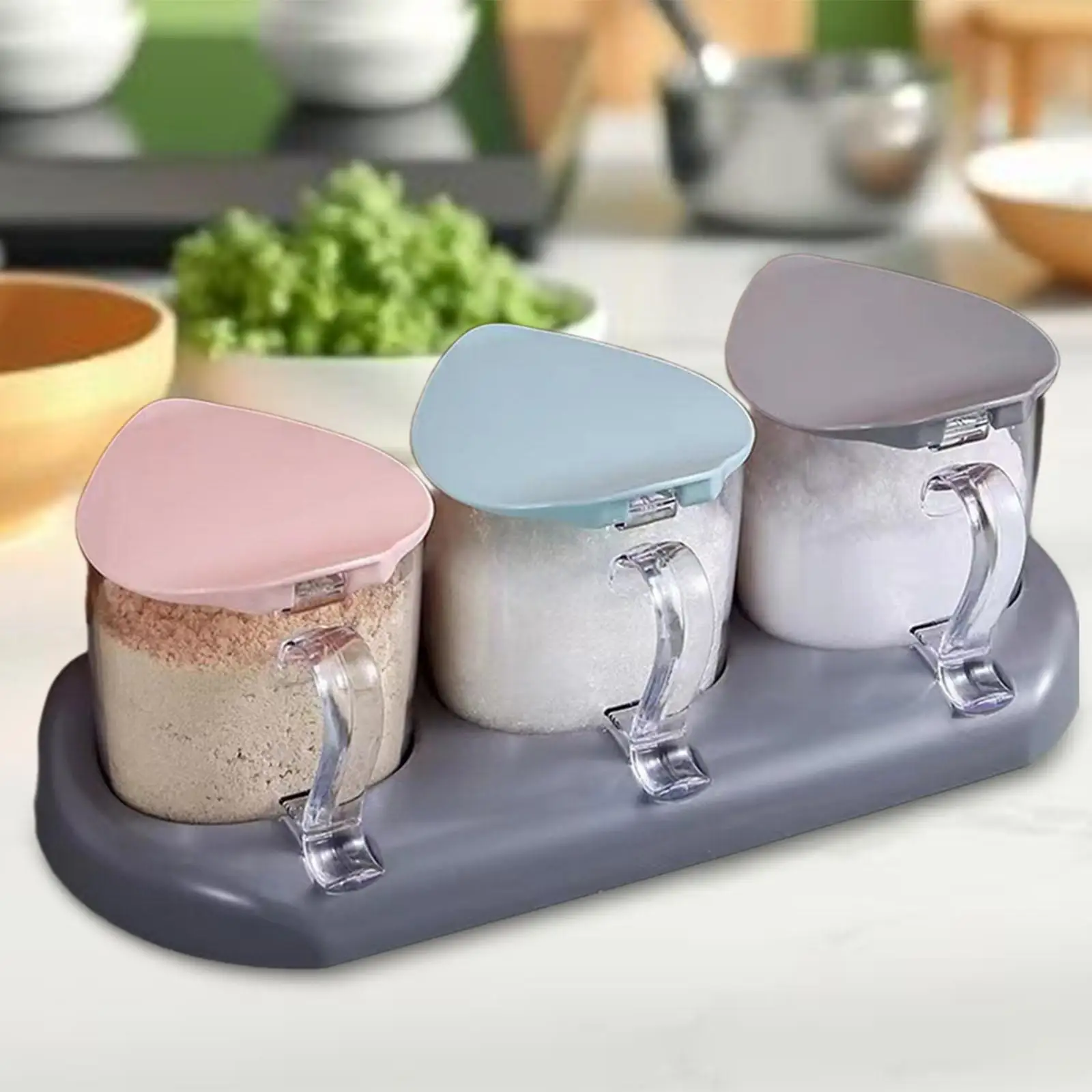 Набор контейнеров для соли из 3-х лотков с крышками и ложками, канистры для приправ, канистры для приправ для паприки, кухонный перец, соли, сахара
Набор контейнеров для соли из 3-х лотков с крышками и ложками, канистры для приправ, канистры для приправ для паприки, кухонный перец, соли, сахара