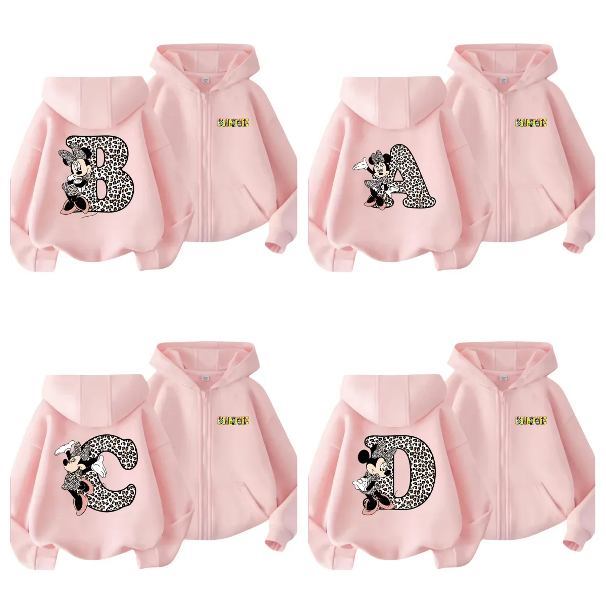 Minnie Letter A B C D Children Zipper Hoodie Kawaii Disney Clothes Girls Sweater Anime Cartoons Casual Kid Boy Long Sleeve Tops
Minnie Letter A B C D Children Zipper Hoodie Kawaii Disney Clothes Girls Sweater Anime Cartoons Casual Kid Boy Long Sleeve Tops