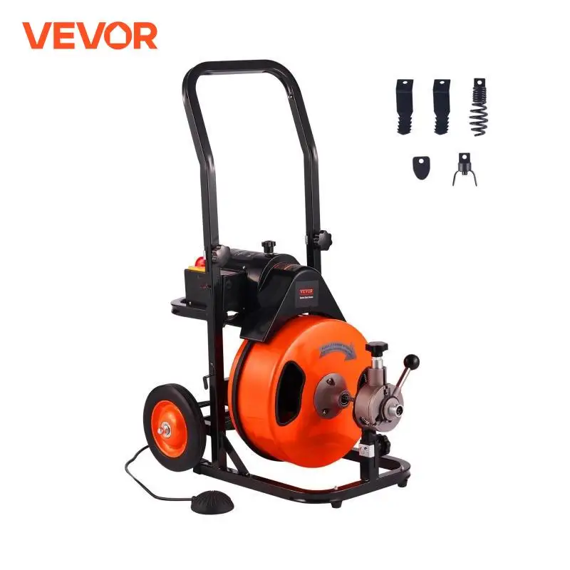 Машина для очистки канализации VEVOR 75 футов x 3/8 дюйма, машина для очистки сливного шнека с автоматической подачей и ножным переключателем с активированным воздухом
Машина для очистки канализации VEVOR 75 футов x 3/8 дюйма, машина для очистки сливного шнека с автоматической подачей и ножным переключателем с активированным воздухом