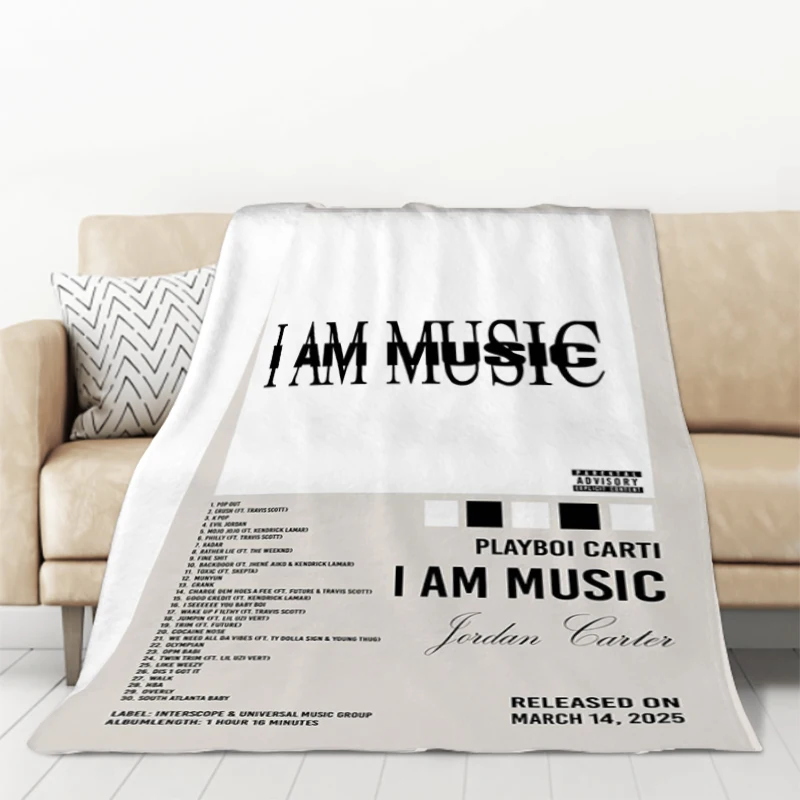 Rapper Playboi Carti I Am Music New Album Print Blanket Fluffy Soft Blankets for Decorative Sofa Portable King Lid Downy Catnap
Rapper Playboi Carti I Am Music New Album Print Blanket Fluffy Soft Blankets for Decorative Sofa Portable King Lid Downy Catnap