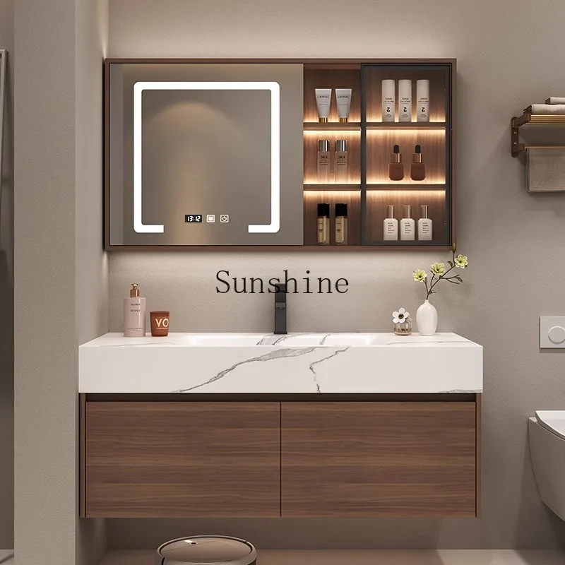 New Chinese rock slab hot bending integrated basin bathroom cabinet solid wood combination bathroom washstand
New Chinese rock slab hot bending integrated basin bathroom cabinet solid wood combination bathroom washstand