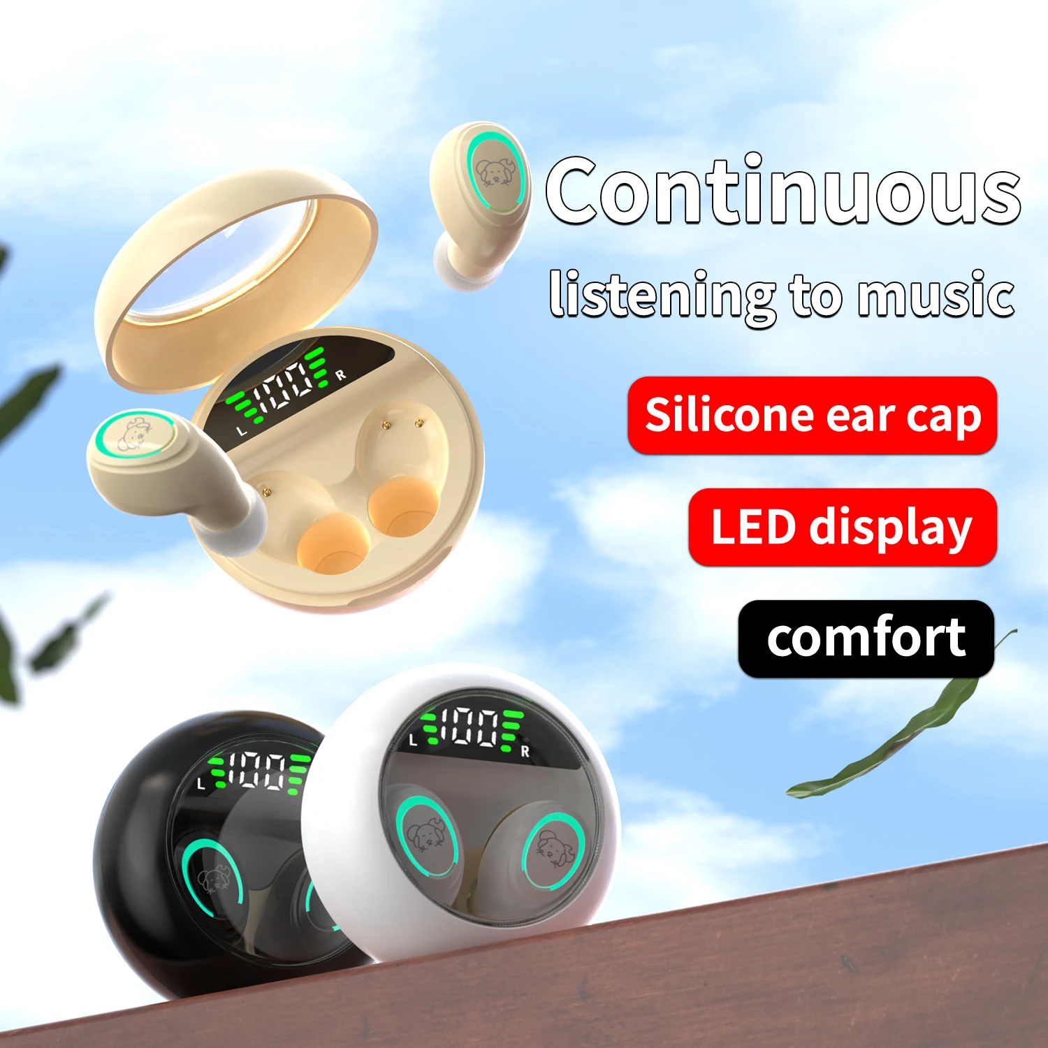 Bluetooth Headphones Wireless Earbuds 48hrs Talktime Digital Display Sports Ear Buds IPX5 Waterproof Earphones for Phone Laptop
Bluetooth Headphones Wireless Earbuds 48hrs Talktime Digital Display Sports Ear Buds IPX5 Waterproof Earphones for Phone Laptop