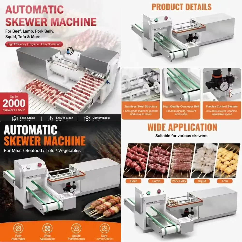Intelligent CNC Meat Skewer Making Machine Commercial Automatic Skewering Equipment for Various Food Materials Custom Design
Intelligent CNC Meat Skewer Making Machine Commercial Automatic Skewering Equipment for Various Food Materials Custom Design