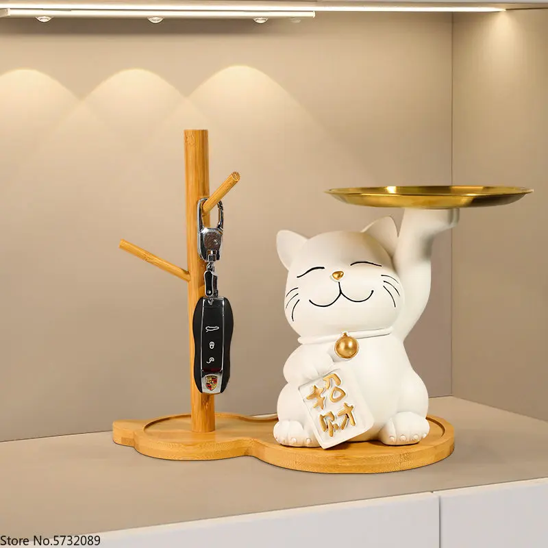 Поднос для хранения ключей Lucky cat, украшение для гостиной, обувного шкафа, домашнее украшение, подарок на новоселье
Поднос для хранения ключей Lucky cat, украшение для гостиной, обувного шкафа, домашнее украшение, подарок на новоселье