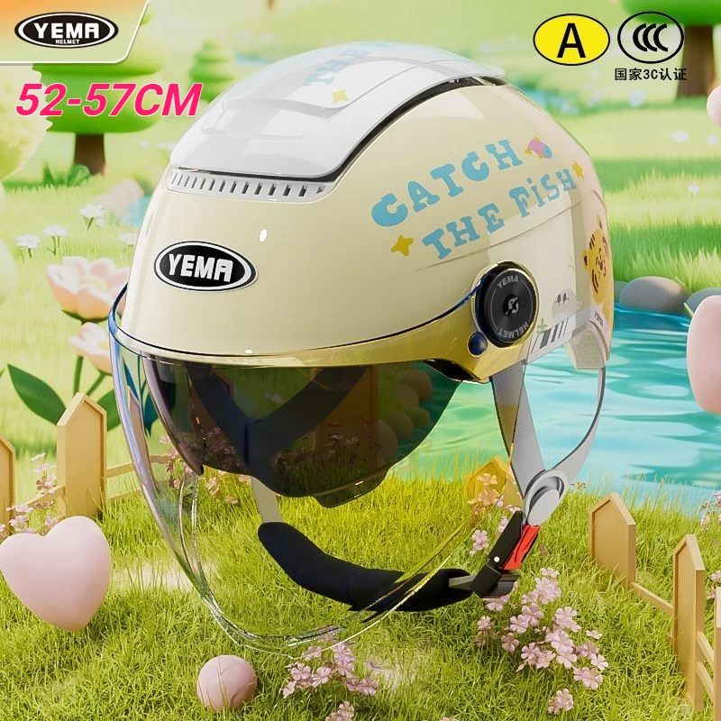YEMA Children's Helmets Boys and Girls Summer Sunscreen Sunroof Double Mirror Half Helmet Lightweight Four Seasons Hard Hat
YEMA Children's Helmets Boys and Girls Summer Sunscreen Sunroof Double Mirror Half Helmet Lightweight Four Seasons Hard Hat