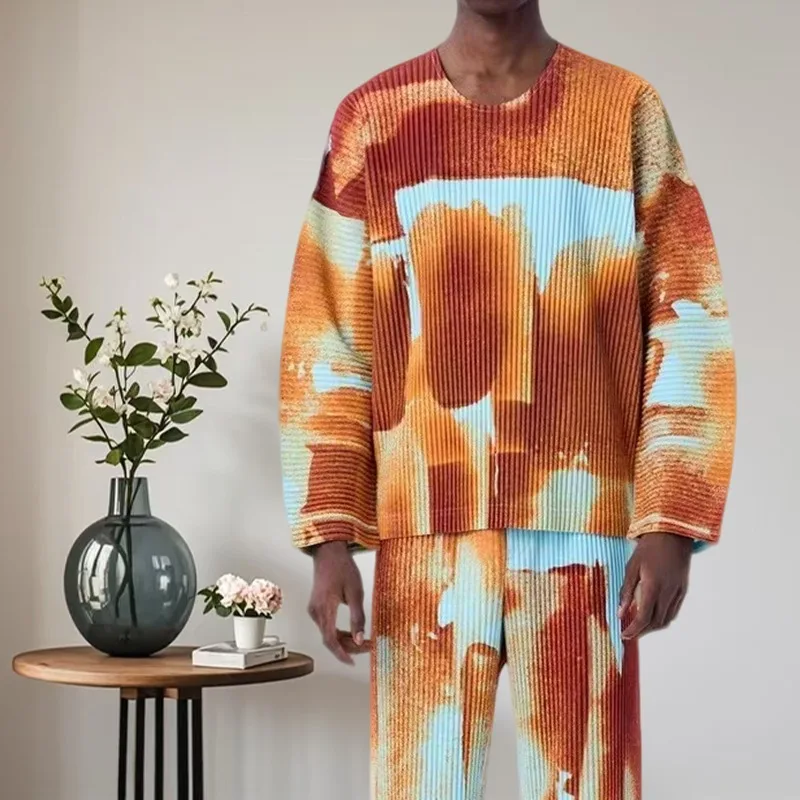 Miyake, оригинальная плиссированная футболка для мужчин, весна-лето 2024, новые японские складные топы, повседневная модная праздничная плиссированная футболка, одежда
Miyake, оригинальная плиссированная футболка для мужчин, весна-лето 2024, новые японские складные топы, повседневная модная праздничная плиссированная футболка, одежда