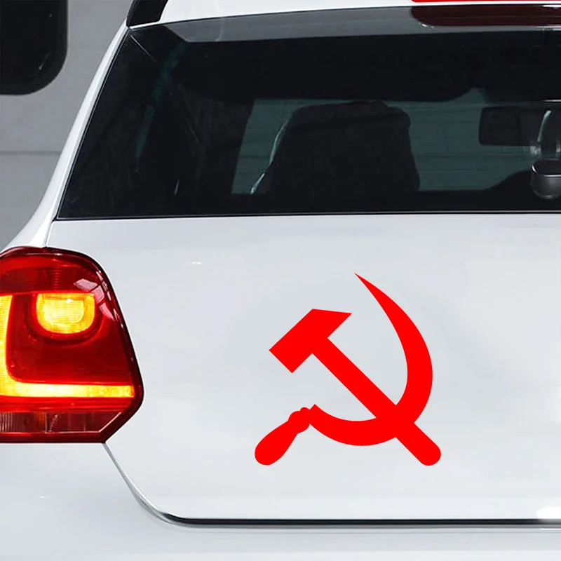 CS-1011#15*15cm hammer and sickle USSR funny car sticker vinyl decal white/black for auto car stickers styling car decoration
CS-1011#15*15cm hammer and sickle USSR funny car sticker vinyl decal white/black for auto car stickers styling car decoration