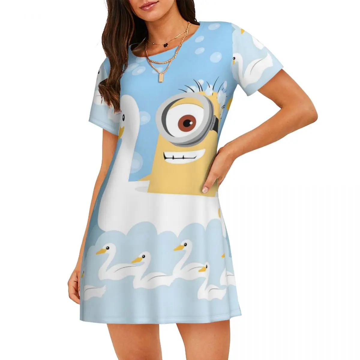 Custom M-Minions Short Sleeves Women Nightdress For Sleeping Womens Sleepshirts Yellow Capsule-Shaped Dress Sleep Dress
Custom M-Minions Short Sleeves Women Nightdress For Sleeping Womens Sleepshirts Yellow Capsule-Shaped Dress Sleep Dress
