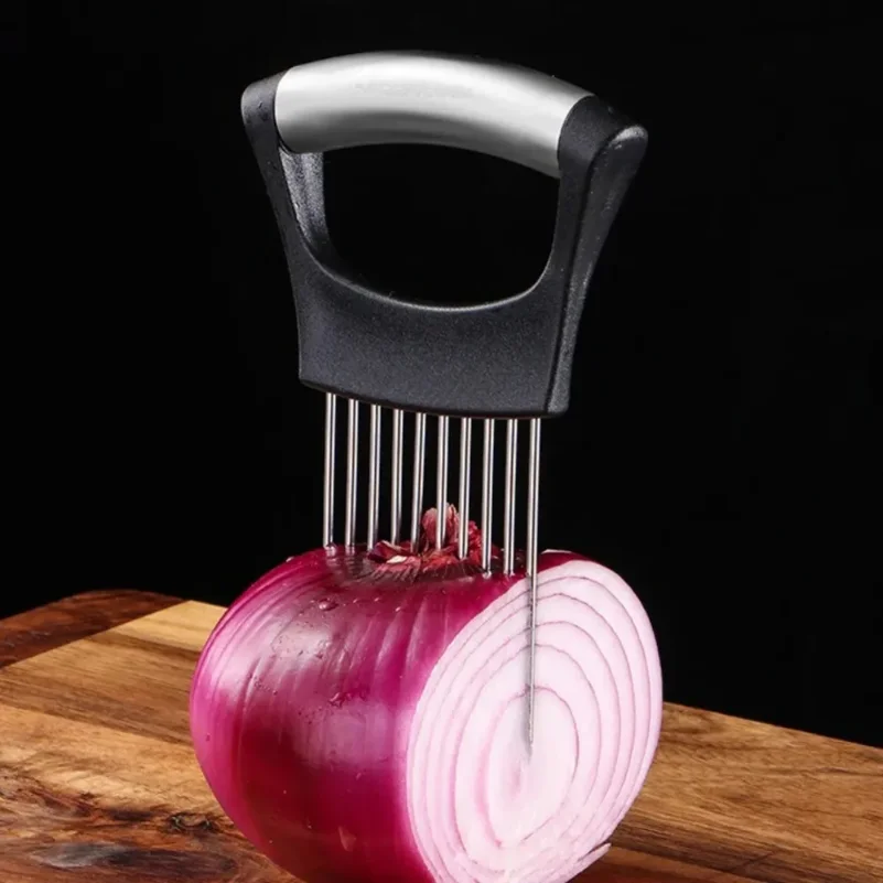Stainless Steel Onion Cutter Holder Food Slicers Assistant Tomato Onion Slicer Holder Vegetables Cutting Fork Kitchen Gadgets
Stainless Steel Onion Cutter Holder Food Slicers Assistant Tomato Onion Slicer Holder Vegetables Cutting Fork Kitchen Gadgets