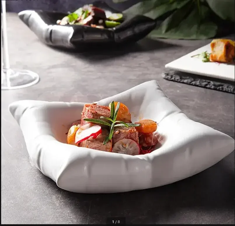 Creative Square Ceramic Dining Plate Restaurant Steak Sushi Plate Food Decoration Cake Dessert Plate Household Kitchen Utensils
Creative Square Ceramic Dining Plate Restaurant Steak Sushi Plate Food Decoration Cake Dessert Plate Household Kitchen Utensils