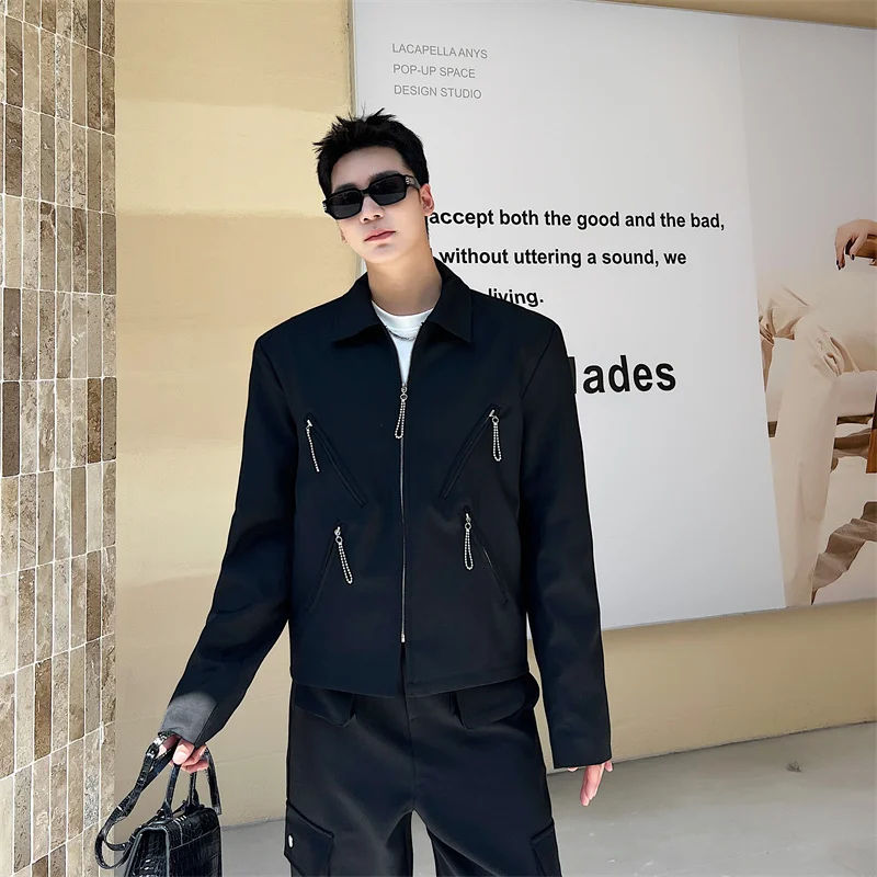 SYUHGFA Men's Jacket New Korean 2025 Spring Multi Zippers Design Niche Solid Color Handsome Lapel Fashion Male Clothing Jackets
SYUHGFA Men's Jacket New Korean 2025 Spring Multi Zippers Design Niche Solid Color Handsome Lapel Fashion Male Clothing Jackets