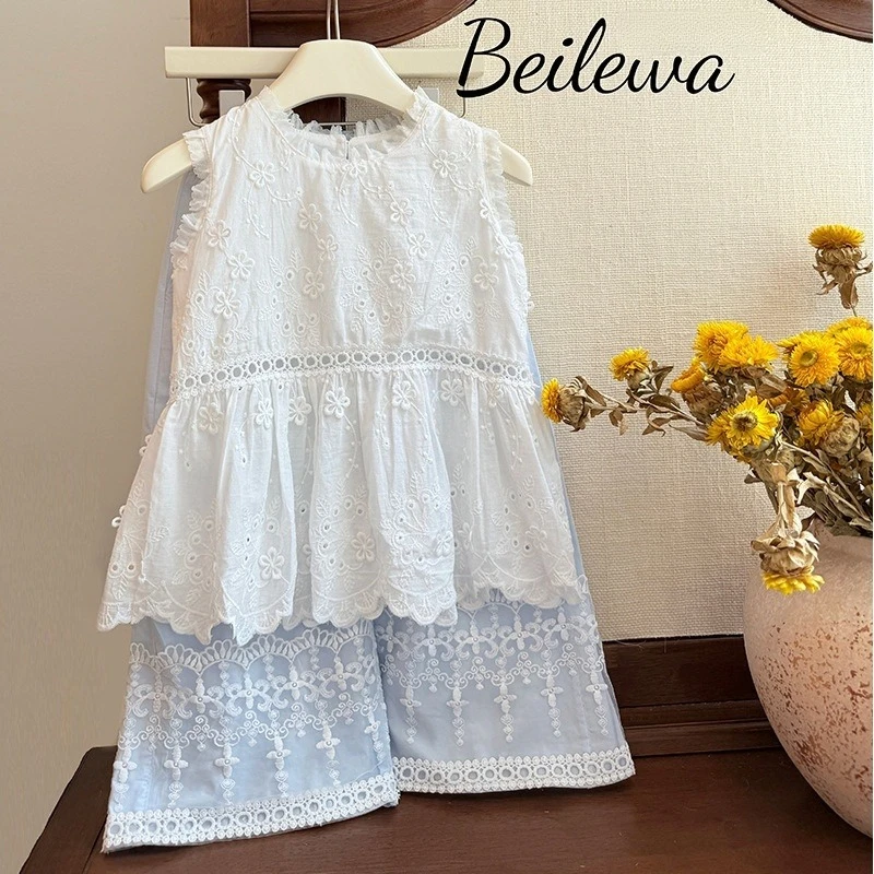 2026 Summer Girls 2Pcs Outfit, 100% Cotton Korean Style Embroidered Ruffle Trim Set Trendy Clothes for Baby Girls
2026 Summer Girls 2Pcs Outfit, 100% Cotton Korean Style Embroidered Ruffle Trim Set Trendy Clothes for Baby Girls
