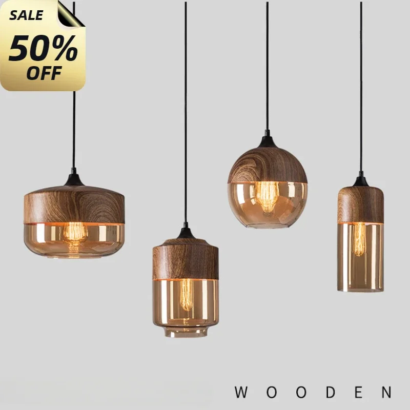 Nordic Wood Color LED Pendant Lights Fixtures Dinning Room Bedroom Cafe Bar Restaurant Modern Glass Hanging Lamp Lampara
Nordic Wood Color LED Pendant Lights Fixtures Dinning Room Bedroom Cafe Bar Restaurant Modern Glass Hanging Lamp Lampara