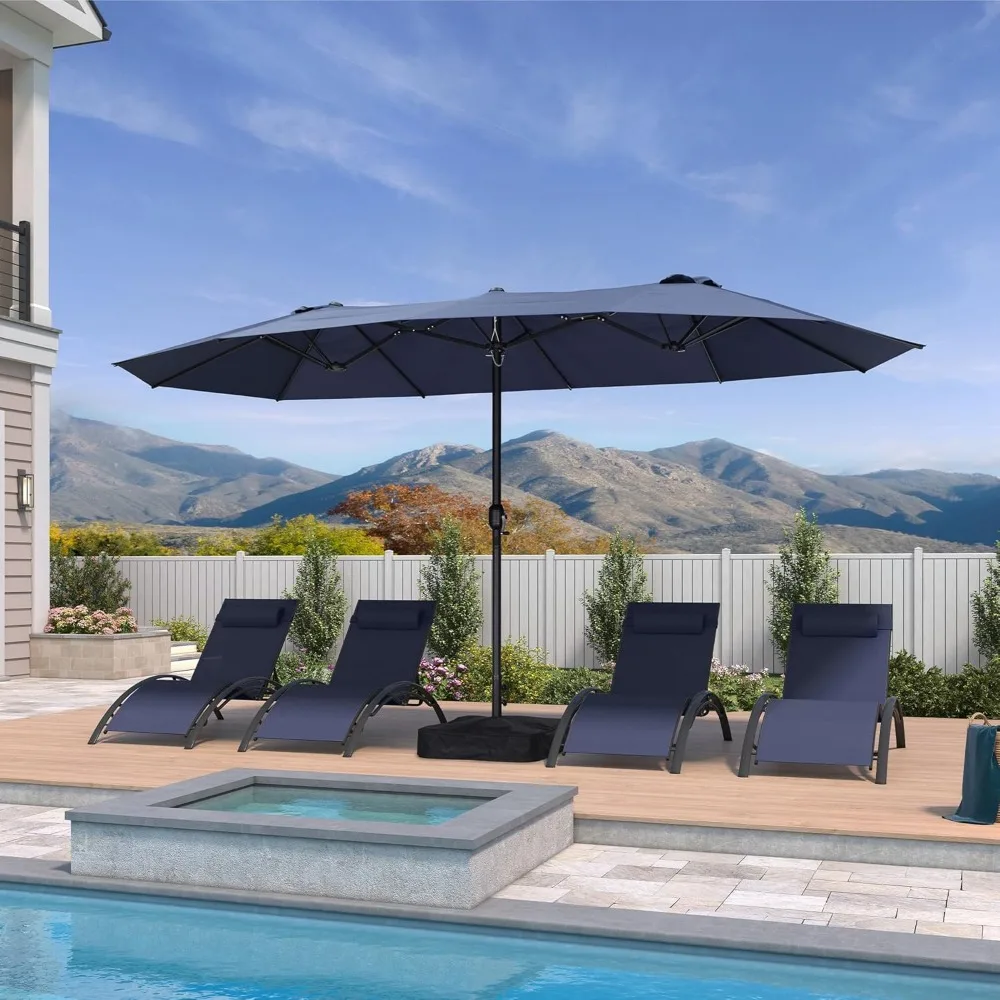 14ft Patio Market Umbrella with Base Double-Sided Rectangle Outdoor Table Sun Umbrellas with Crank 12 Heavy Duty Sturdy Ribs fo
14ft Patio Market Umbrella with Base Double-Sided Rectangle Outdoor Table Sun Umbrellas with Crank 12 Heavy Duty Sturdy Ribs fo