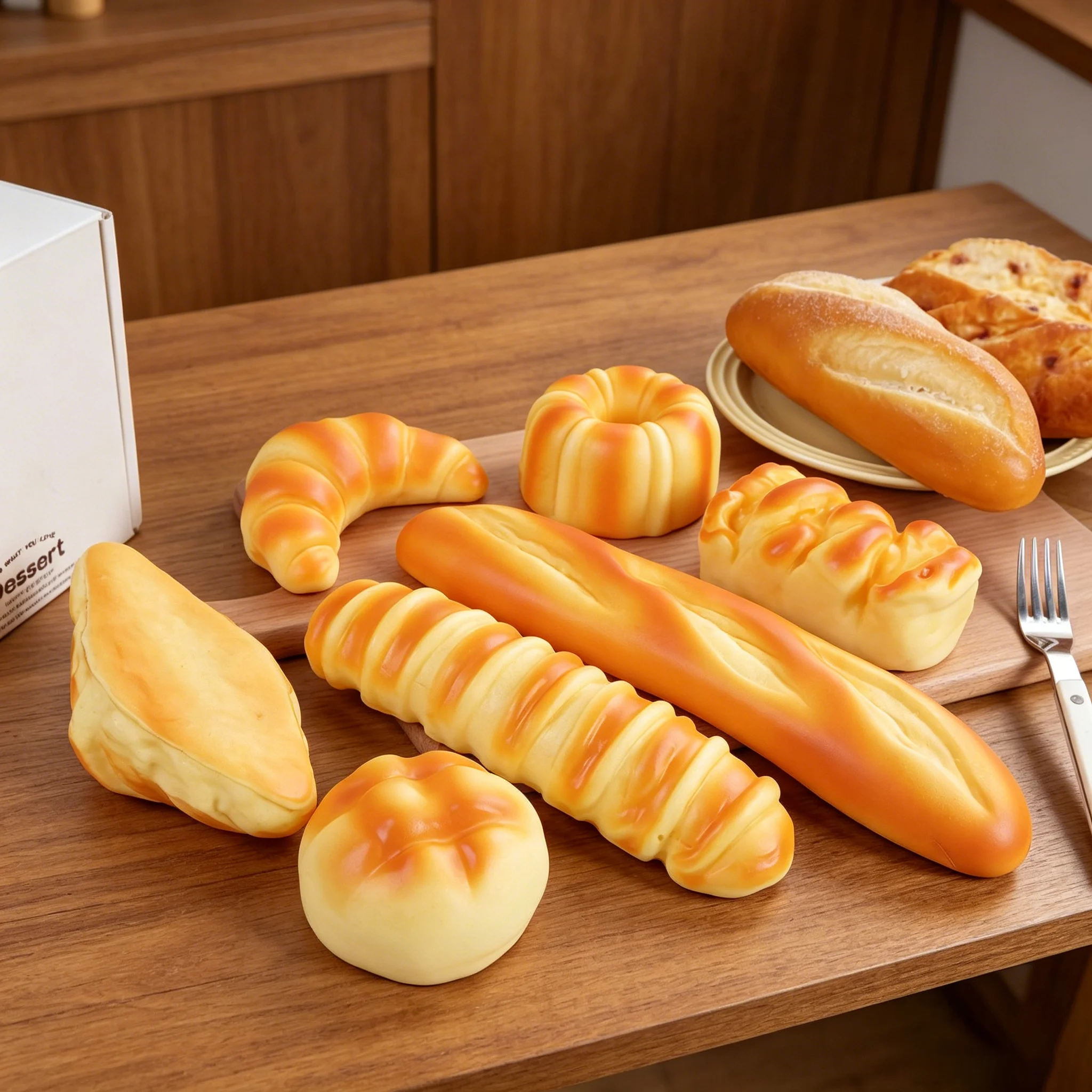 7pcs Realistic Bread Squeeze Toy Set, Hand Massage Stress Relief Toy Massage Ball, Slow Rebound Soft Gel for Office Home
7pcs Realistic Bread Squeeze Toy Set, Hand Massage Stress Relief Toy Massage Ball, Slow Rebound Soft Gel for Office Home