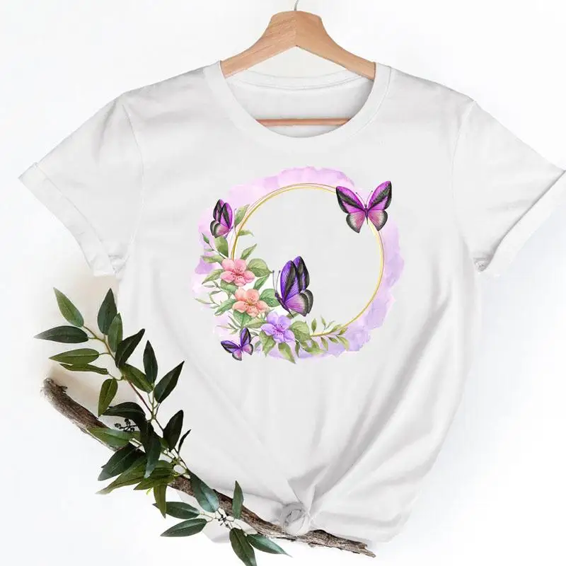 Short Sleeve Clothes T Women Watercolor Spring Butterfly Casual Fashion Tshirt Summer Top Female Tee Shirt Lady Graphic T-shirts
Short Sleeve Clothes T Women Watercolor Spring Butterfly Casual Fashion Tshirt Summer Top Female Tee Shirt Lady Graphic T-shirts