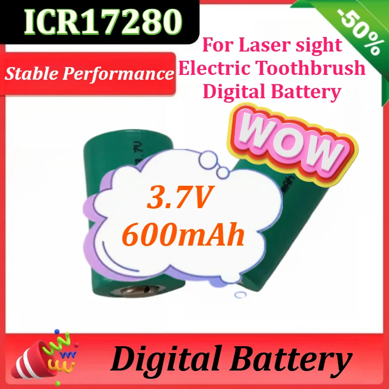 3.7V 600mAh ICR17280 17280 Lithium Battery Charging for Laser Aiming Electric Toothbrush with Lithium Battery Digital Battery
3.7V 600mAh ICR17280 17280 Lithium Battery Charging for Laser Aiming Electric Toothbrush with Lithium Battery Digital Battery