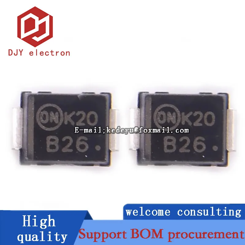 100PCS ON MBRS260T3G MBRS130LT3G MBRS1100T3G MBRS2040LT3 SMB/DO214AA Schottky diode
100PCS ON MBRS260T3G MBRS130LT3G MBRS1100T3G MBRS2040LT3 SMB/DO214AA Schottky diode