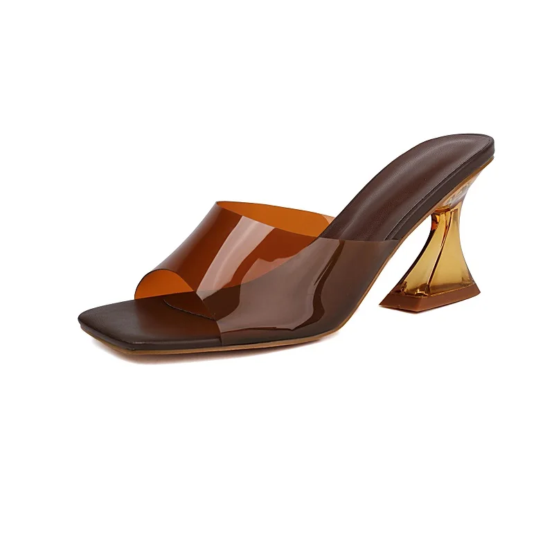 Summer Sandals Block Strange Heel Woman Shoes Transparent Slippers Golden Sandals Elegant Women‘s Pumps Peep Toe Large Size 43
Summer Sandals Block Strange Heel Woman Shoes Transparent Slippers Golden Sandals Elegant Women‘s Pumps Peep Toe Large Size 43