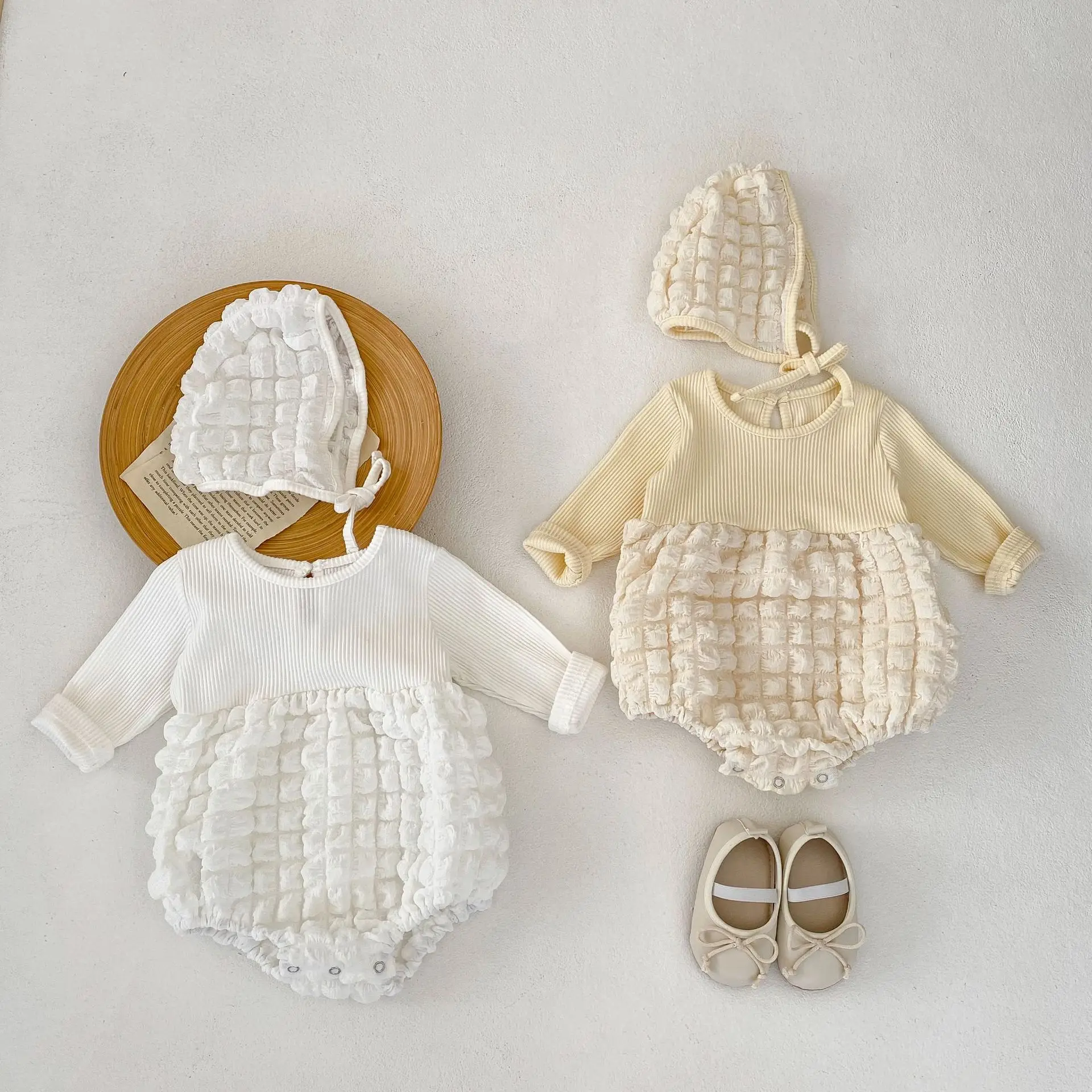 Sweet Baby Girl Clothes 0-2Years Newborn Girls Solid Color Long Sleeve Patchwork Bubbles Cotton Bodysuit Hat 2PCS Spring Outfits
Sweet Baby Girl Clothes 0-2Years Newborn Girls Solid Color Long Sleeve Patchwork Bubbles Cotton Bodysuit Hat 2PCS Spring Outfits