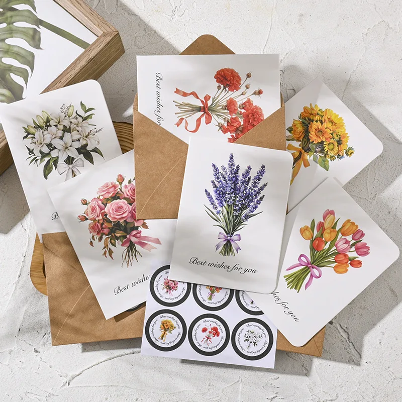 6Pcs Flower Bouquet Cards with Envelopes for Thank You, Wedding, Valentine, Christmas, Birthday, Parents, Wife, Teacher
6Pcs Flower Bouquet Cards with Envelopes for Thank You, Wedding, Valentine, Christmas, Birthday, Parents, Wife, Teacher