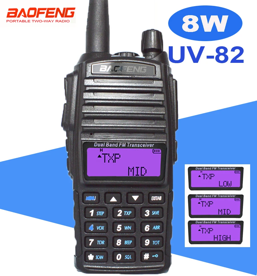 High Power 8W Baofeng UV-82 Walkie Talkie UV82 Dual Band Vhf/Uhf Fm 10Km Long Range Emergency Receiver Contact For Power outage
High Power 8W Baofeng UV-82 Walkie Talkie UV82 Dual Band Vhf/Uhf Fm 10Km Long Range Emergency Receiver Contact For Power outage