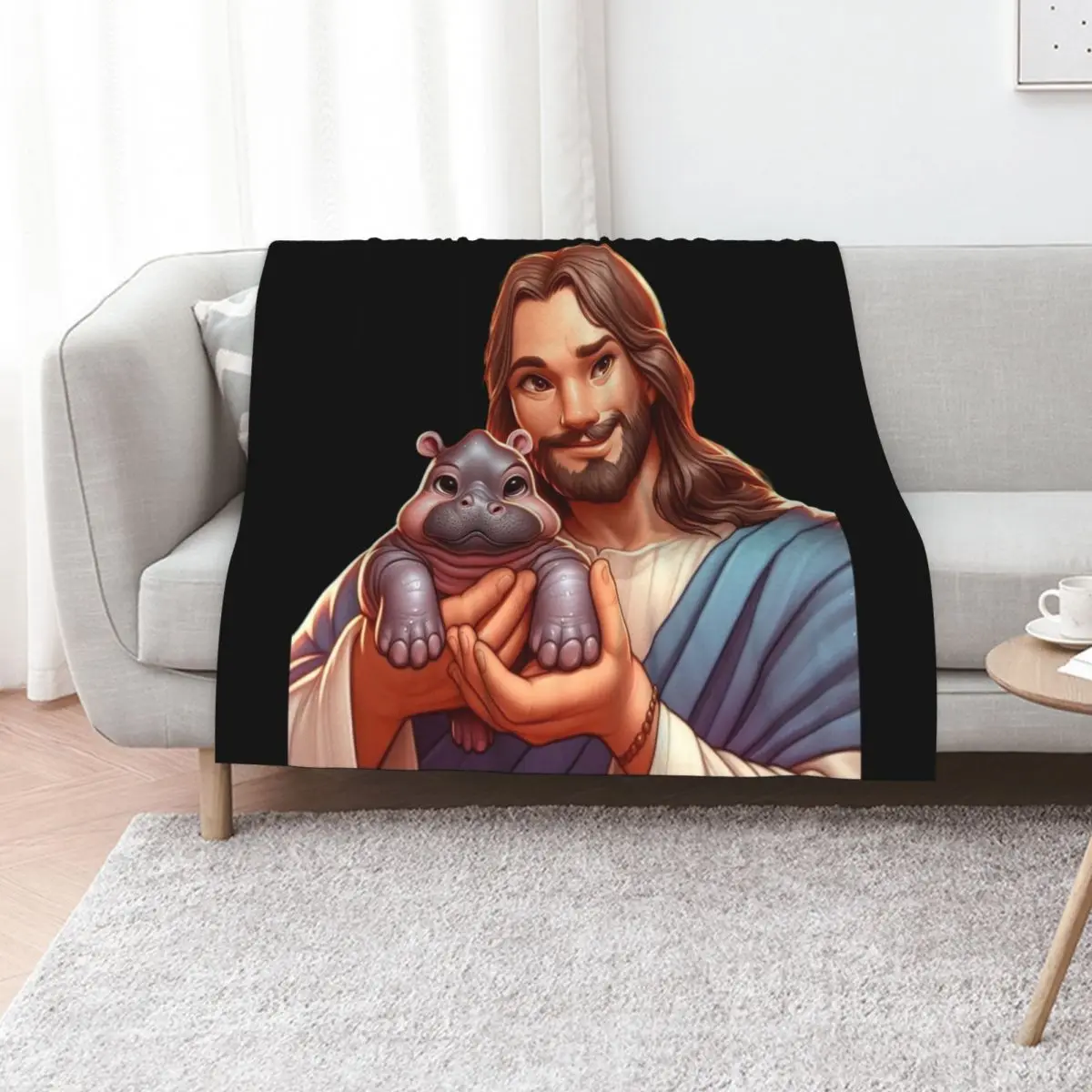 Jesus Carrying Moo Deng Throw Blanket blankets and throws decorative Luxury Designer Sofa Throw Blankets
Jesus Carrying Moo Deng Throw Blanket blankets and throws decorative Luxury Designer Sofa Throw Blankets