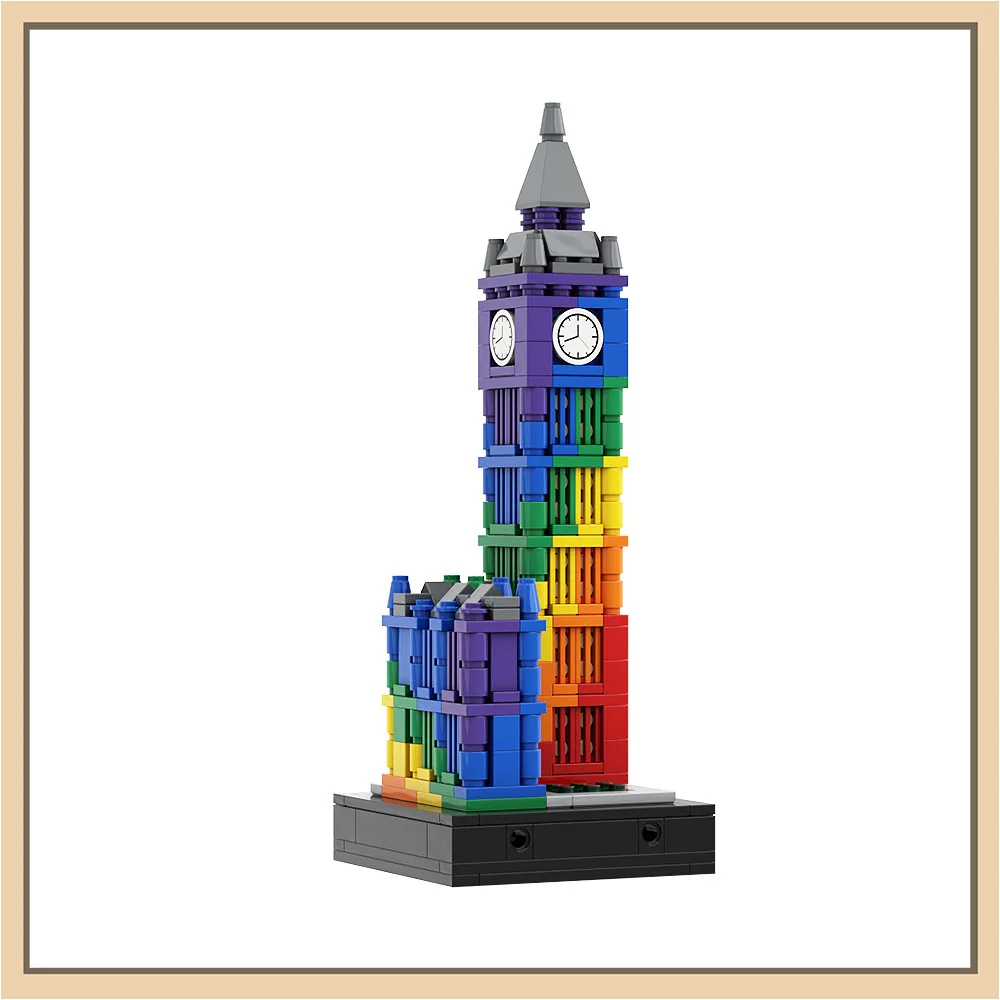 MOC-133916 Building Blocks Colorful Big Ben II Clock Building Model Small Grain Street View Building Blocks Set Gift
MOC-133916 Building Blocks Colorful Big Ben II Clock Building Model Small Grain Street View Building Blocks Set Gift