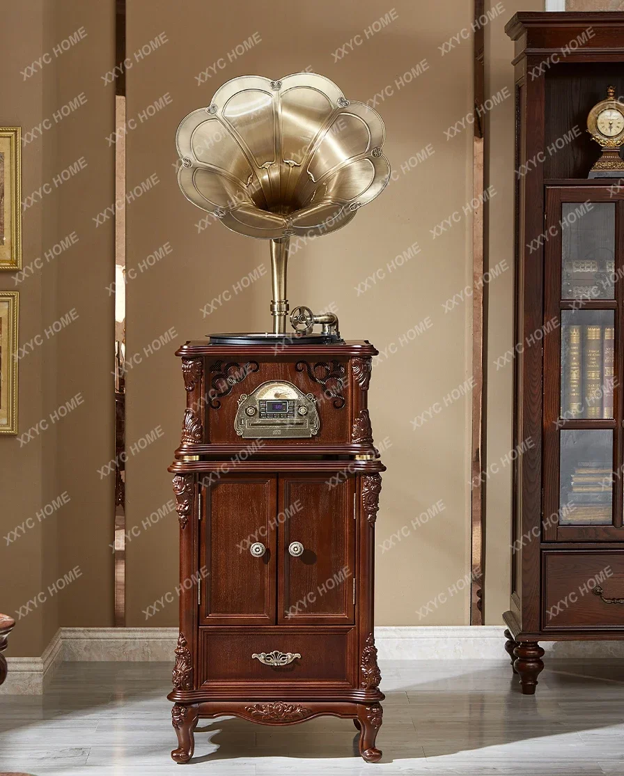 Phonograph Retro Living Room Big Speaker Old-Fashioned Talking Machine Audio CD Vinyl Integrated Jukebox
Phonograph Retro Living Room Big Speaker Old-Fashioned Talking Machine Audio CD Vinyl Integrated Jukebox
