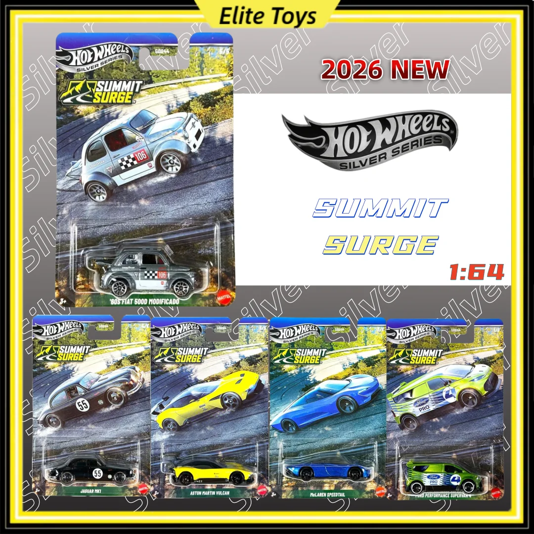 Коллекционная модель автомобиля Hot Wheels 2026 New Silver Series Summit Surge: Aston Martin, Fiat, Jaguar, Ford, McLaren, масштаб 1:64, ретро, литая под давлением
Коллекционная модель автомобиля Hot Wheels 2026 New Silver Series Summit Surge: Aston Martin, Fiat, Jaguar, Ford, McLaren, масштаб 1:64, ретро, литая под давлением