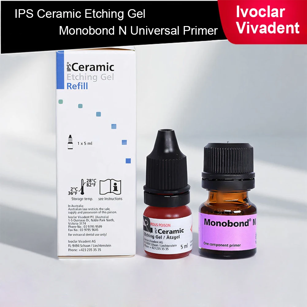 Original Ivoclar Dental Restorative Refill Material 2 Models IPS Hydrofluoric Acid Ceramic Etching Gel Monobond N Bonding Primer
Original Ivoclar Dental Restorative Refill Material 2 Models IPS Hydrofluoric Acid Ceramic Etching Gel Monobond N Bonding Primer