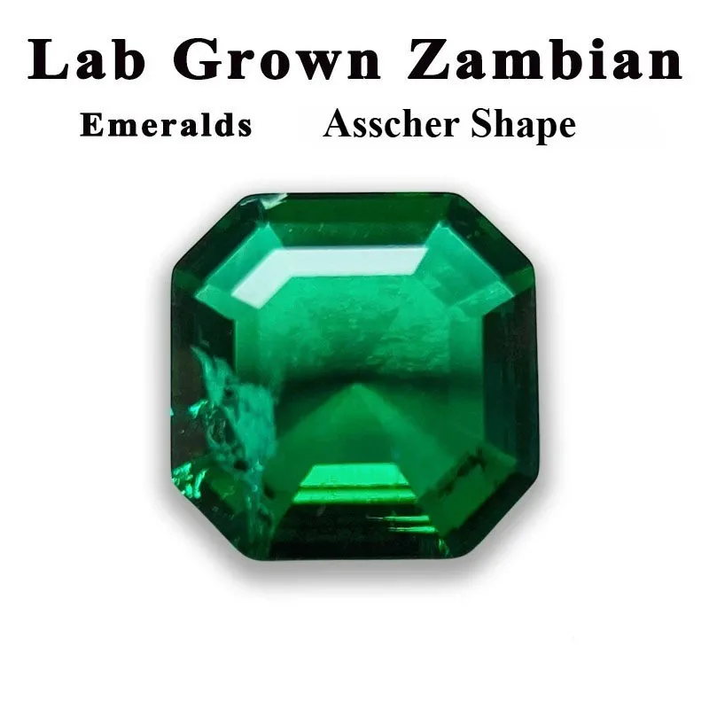 Lab Grown Zambian Emeralds Asscher Cut Hydrothermal Hand Cutting with Cracks Inclusions Inside Selectable AGL Certificate
Lab Grown Zambian Emeralds Asscher Cut Hydrothermal Hand Cutting with Cracks Inclusions Inside Selectable AGL Certificate